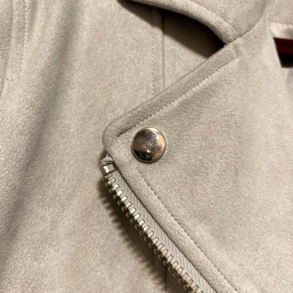Moto Jacket Grey Suede - FOREVER 21 - Medium - Picture 4 of 6